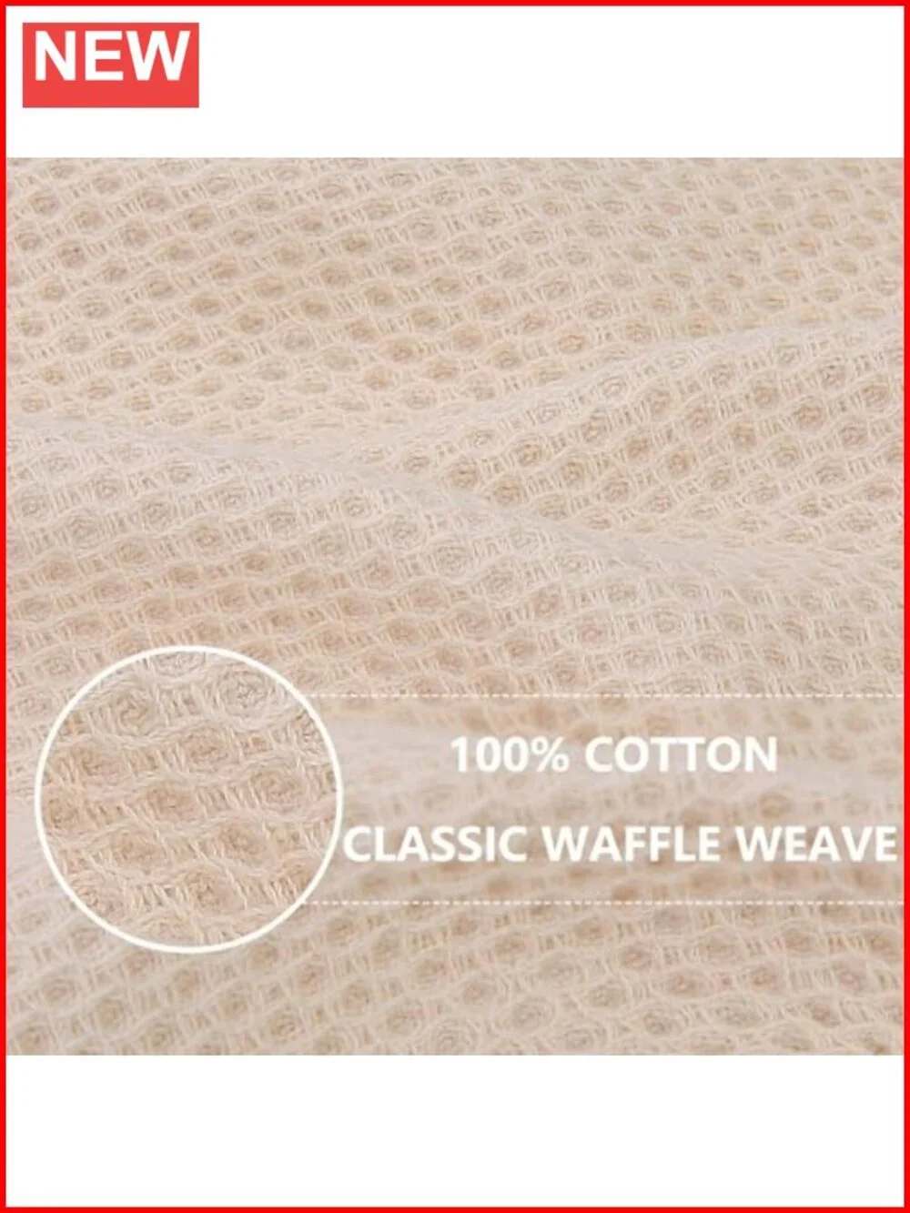 100% Cotton Waffle Weave Kitchen Dish Cloths 6 Pack Absorbent
